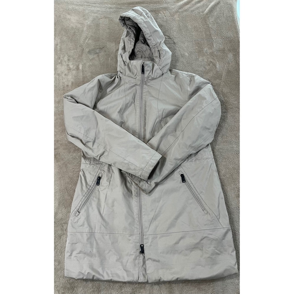 The North Face Insulated Ancha Parka Women's L Cream Polyester Long Sleeve GOOD
